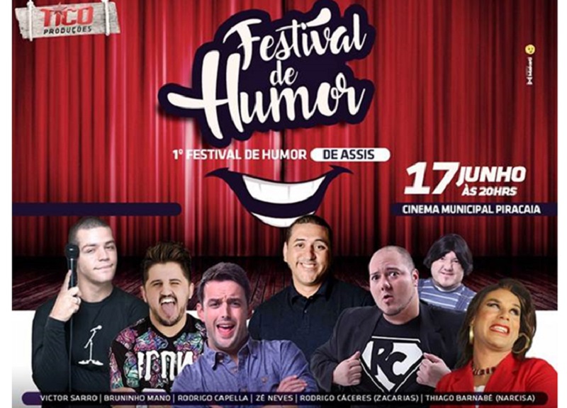 1° Festival de humor acontece em Assis no cinema Piracaia