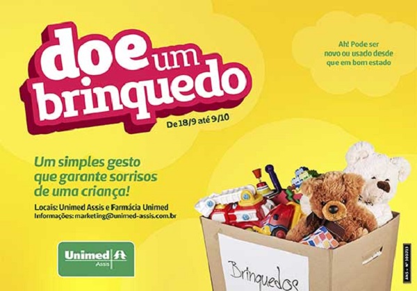 Unimed Assis arrecada brinquedos para o Dia das Crianças