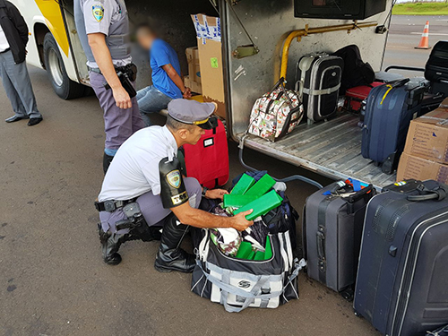 Polícia Rodoviária retira de circulação 39 tabletes de maconha