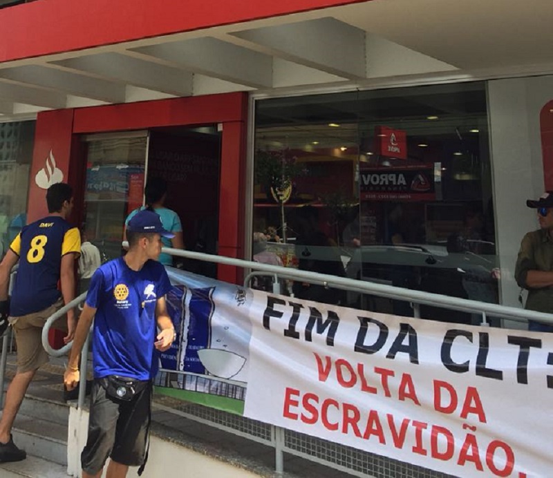 Sindicato dos Bancários participa de Dia de Luta contra o desmonte trabalhista