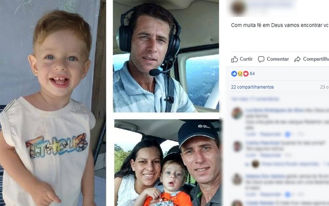 Aeronave com piloto, mulher e filho desaparece em MT