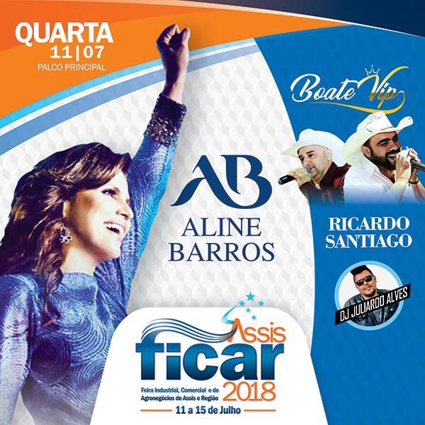 FICAR começa hoje, com show de Aline Barros