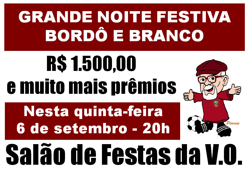 Noite Festiva do VOCEM terá prêmio de R$ 1,5 mil