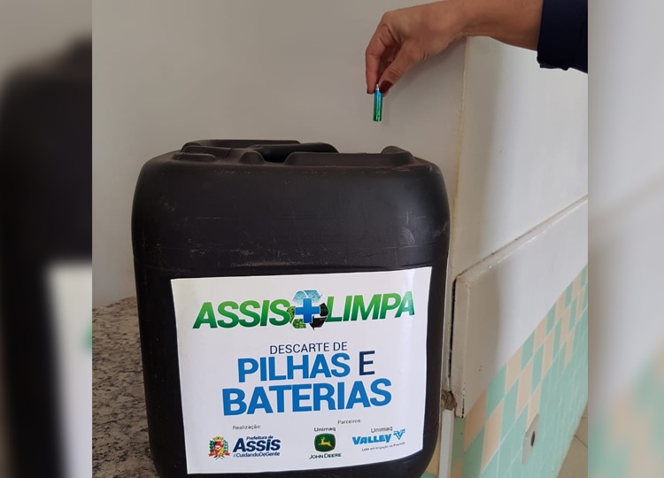 Campanha Assis + Limpa inicia recolha de pilhas e baterias em vários pontos da cidade