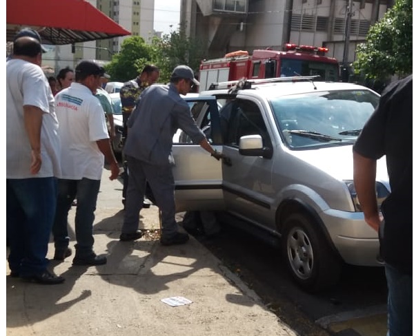 Cachorro trancado em carro mobiliza a polícia, em Assis