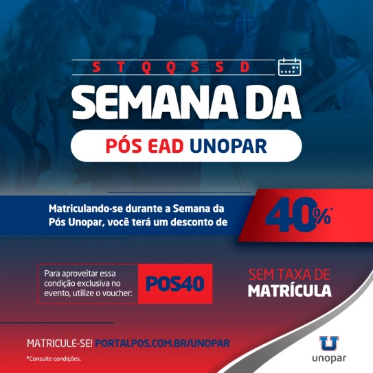 UNOPAR realiza semana da pós-graduação EAD