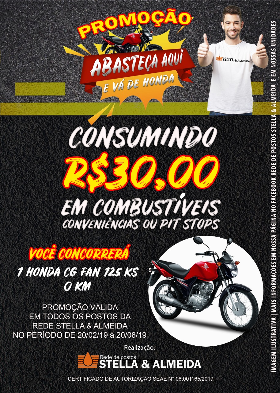 Promoção 'Abasteça aqui e vá de Honda!'