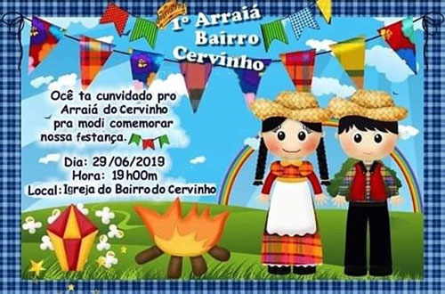 Dia 29 tem tradicional festa junina no Cervinho, em Assis