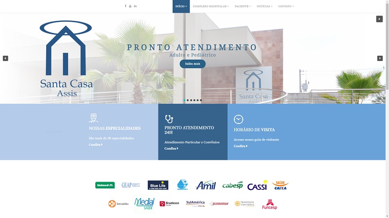 Santa Casa de Assis lança novo site institucional