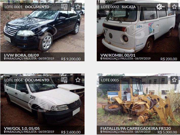 Prefeitura de Paraguaçu Paulista realiza leilão de bens inservíveis