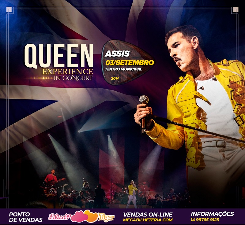 'Queen Experience in Concert' se apresenta em Assis nos dias 03 e 04 de setembro