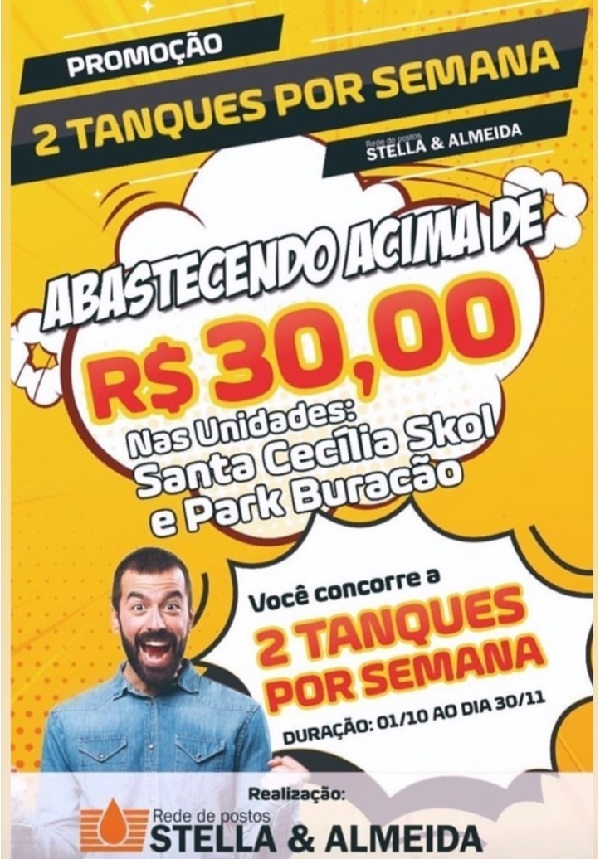 Rede de Postos Stella & Almeida: Sábado é dia de sorteio e final de promoção