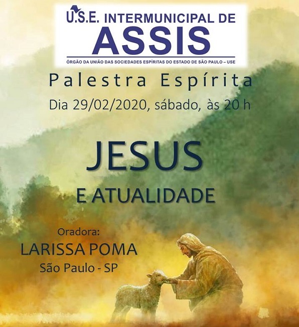 Sábado tem palestra espírita em Assis