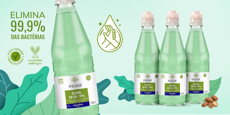 Inoar Cosméticos lança novo álcool em gel 70%