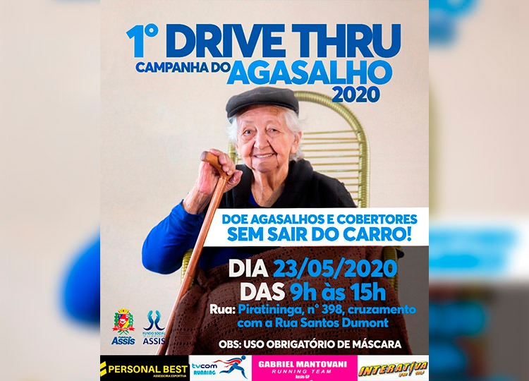 Sábado tem Drive Thru de doação de agasalho em Assis