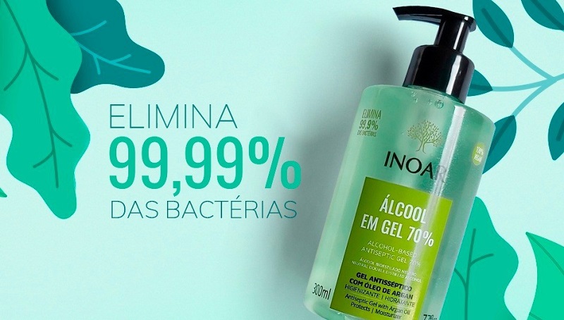 Inoar lança Álcool em Gel 70% com óleo de argan