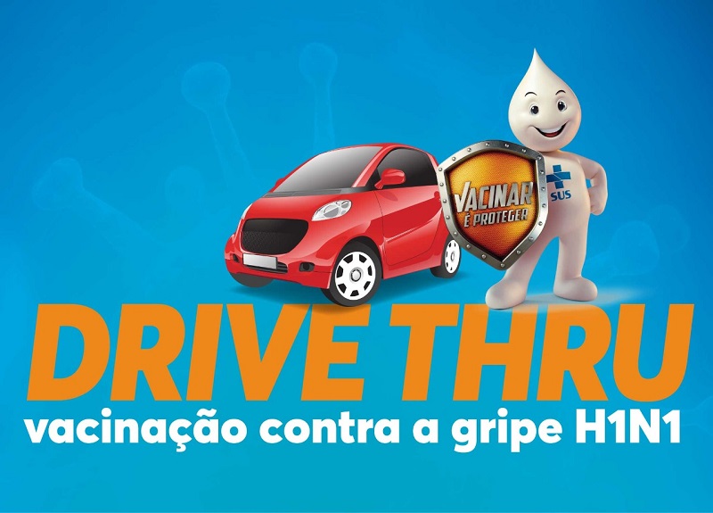 Nesta quarta-feira, 3, tem vacinação contra gripe em sistema drive thru