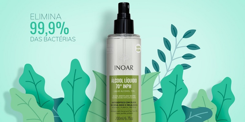 Inoar lança álcool 70º em spray com óleos de erva-doce e melaleuca