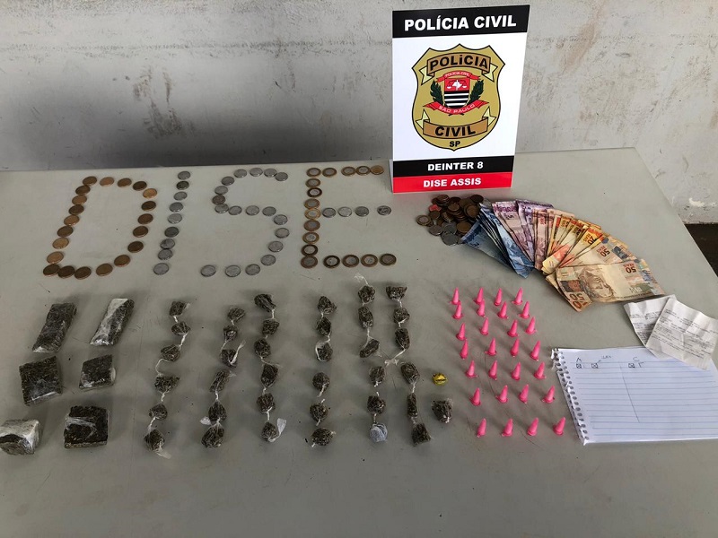 Dise de Assis prende traficante e apreende drogas em Pedrinhas Paulista