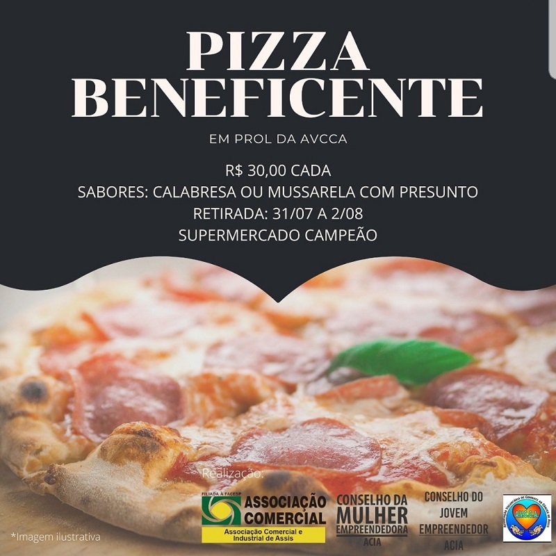 Ajude a Associação de Combate ao Câncer de Assis adquirindo uma pizza