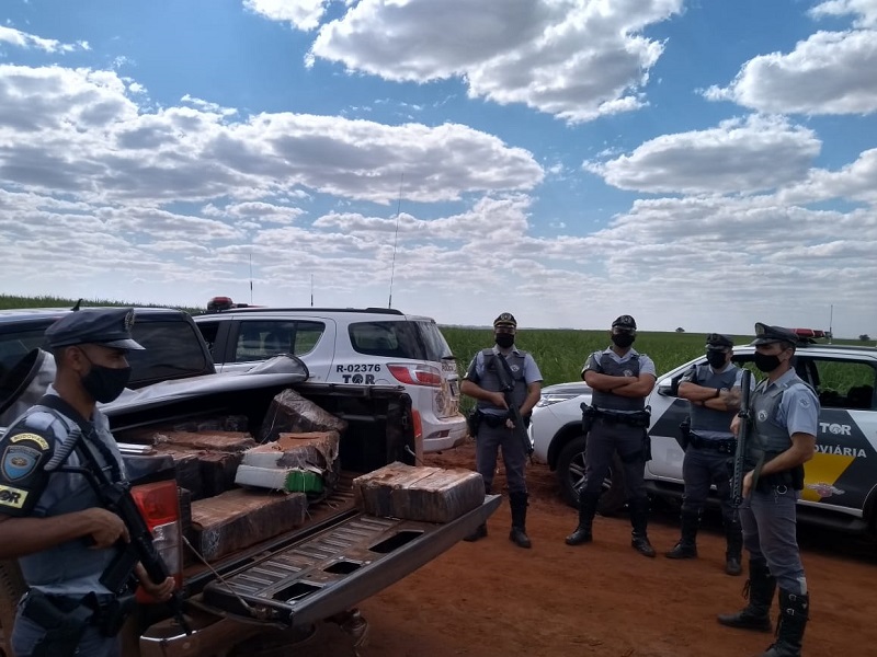 Policiamento rodoviário retira de circulação 557 quilos de maconha