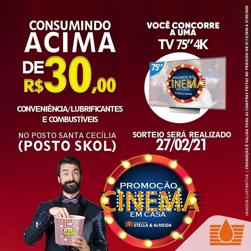 Com a Promoção Cinema em Casa você pode ganhar uma TV 75 polegadas em Assis