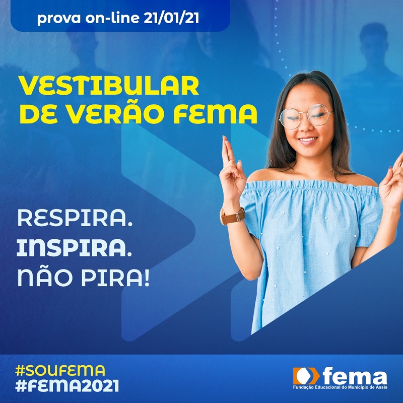 Prova online da Fema será realizada hoje à noite