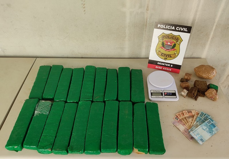 Polícia Civil apreende nove quilos de drogas em Assis