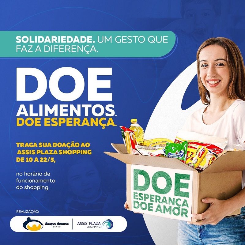 Assis Plaza Shopping realiza campanha para arrecadação de alimentos