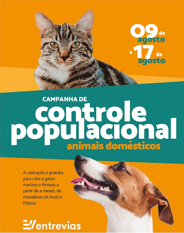 Entrevias faz nova campanha de castração de Animais em Assis e Platina