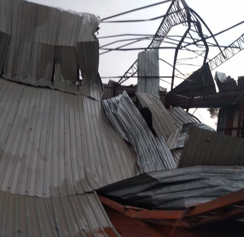 Temporal causa estragos e derruba árvores em Cruzália; uma delas atingiu escola