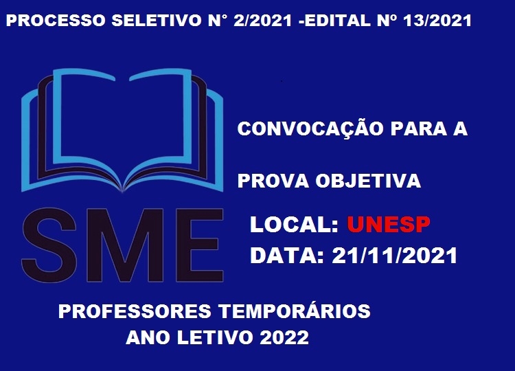 Seletiva para professores temporários acontece neste domingo, 21