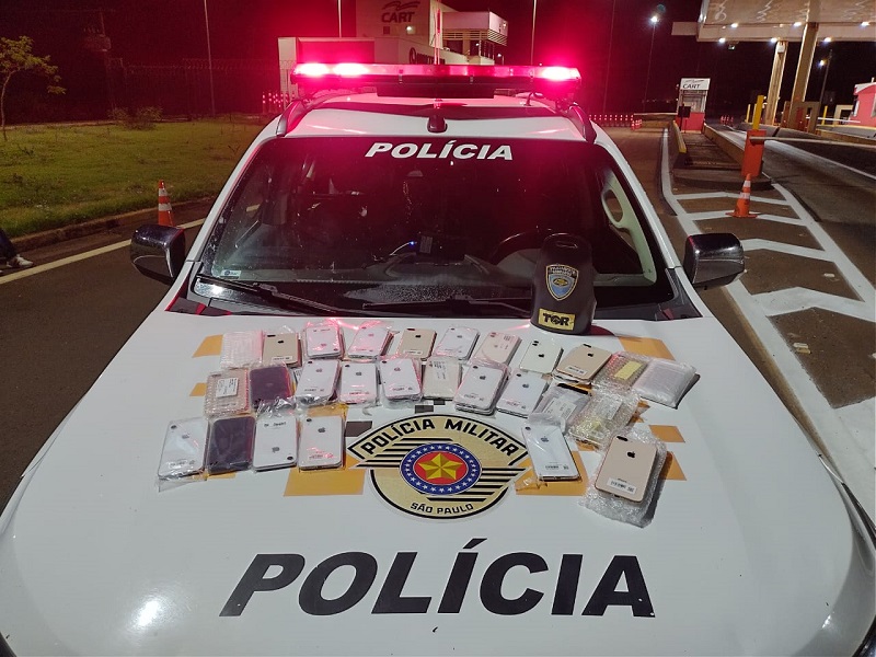 Polícia Rodoviária apreende 36 celulares da marca iPhone em Palmital