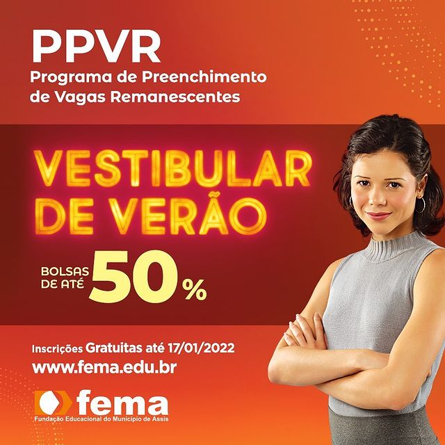 Últimos dias para inscrição do Vestibular de Verão da FEMA