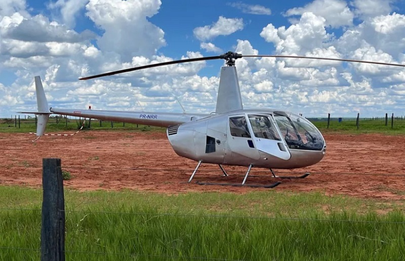 Helicóptero com 300 kg de cocaína é apreendido em Rancharia