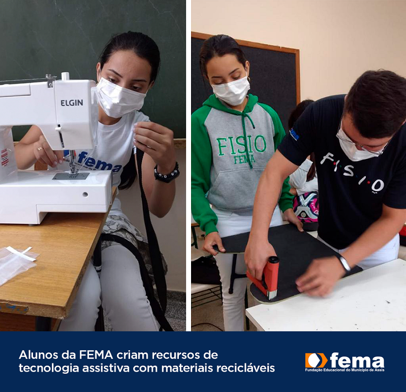 Alunos da FEMA criam recursos de tecnologia assistiva com materiais recicláveis