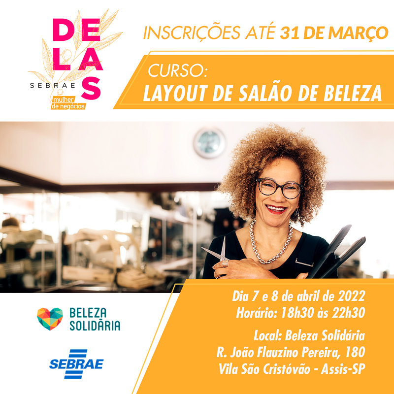 Beleza Solidária oferece curso de Layout de Salão de Beleza em parceria com Sebrae-SP