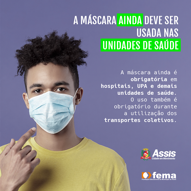 UPA reforça obrigatoriedade do uso de máscara facial