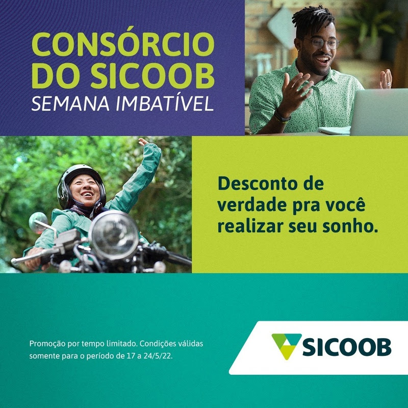 Sicoob oferece 20% de desconto em consórcios até o dia 24 de maio