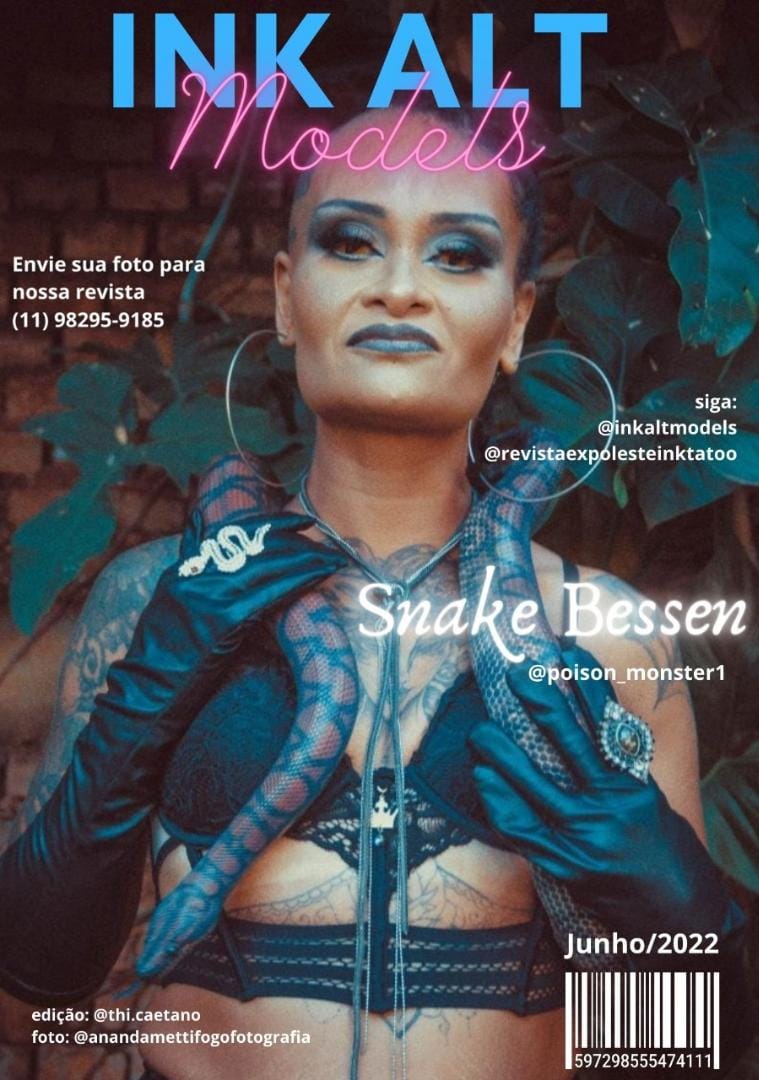 Naja é destaque na capa de revista Ink Alt Models