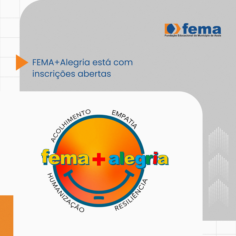 FEMA + Alegria está com inscrições abertas