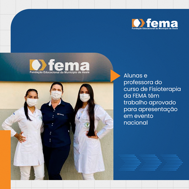 Fisioterapia da FEMA tem trabalho aprovado para apresentação em evento nacional