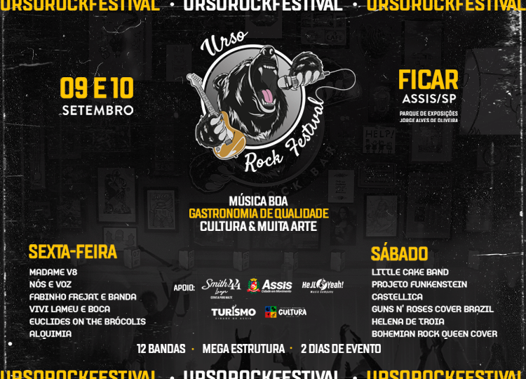 1º Urso Rock Festival será realizado neste final de semana em Assis