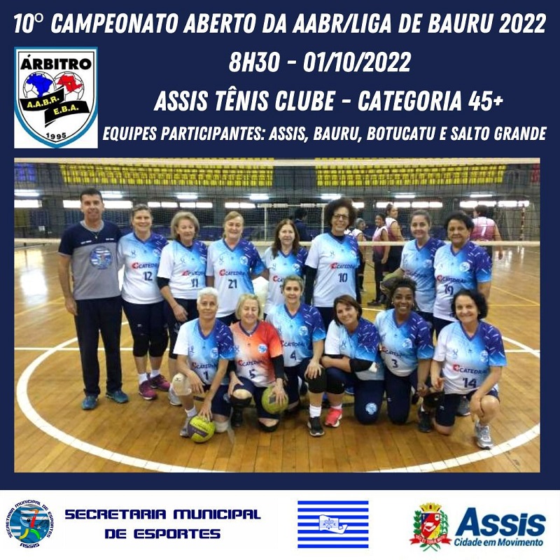 Assis sedia 10º Campeonato Aberto da AABR/ Liga Bauru 2022 em 1º de outubro