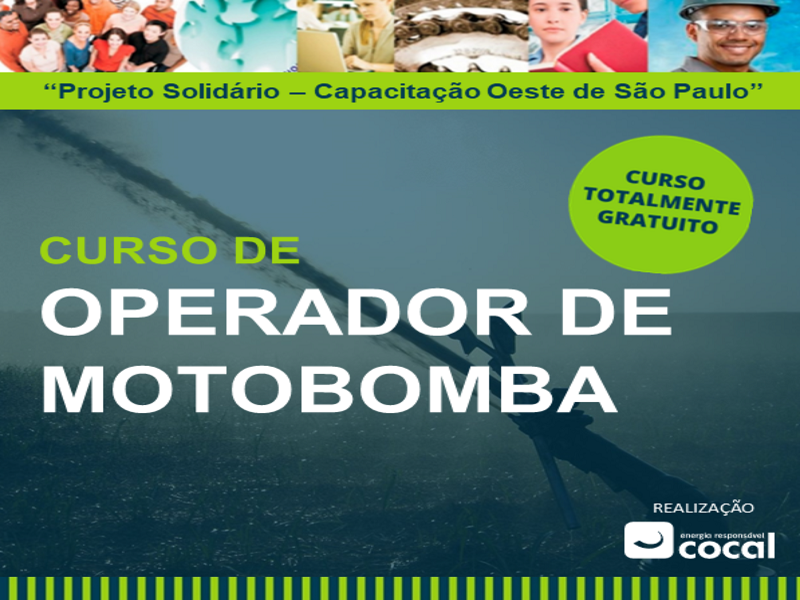 Cocal promove curso gratuito de operador de motobomba