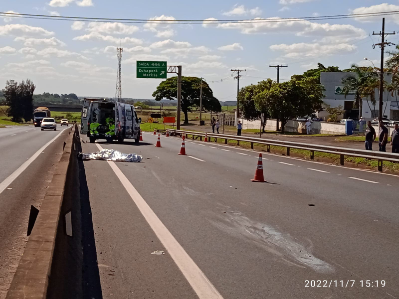 Motociclista morre em acidente na Raposo Tavares, em Assis