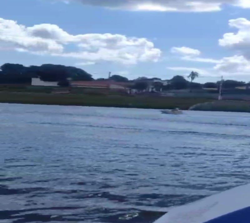 Jet Ski no lago do Parque das Águas irrita frequentadores que pescavam