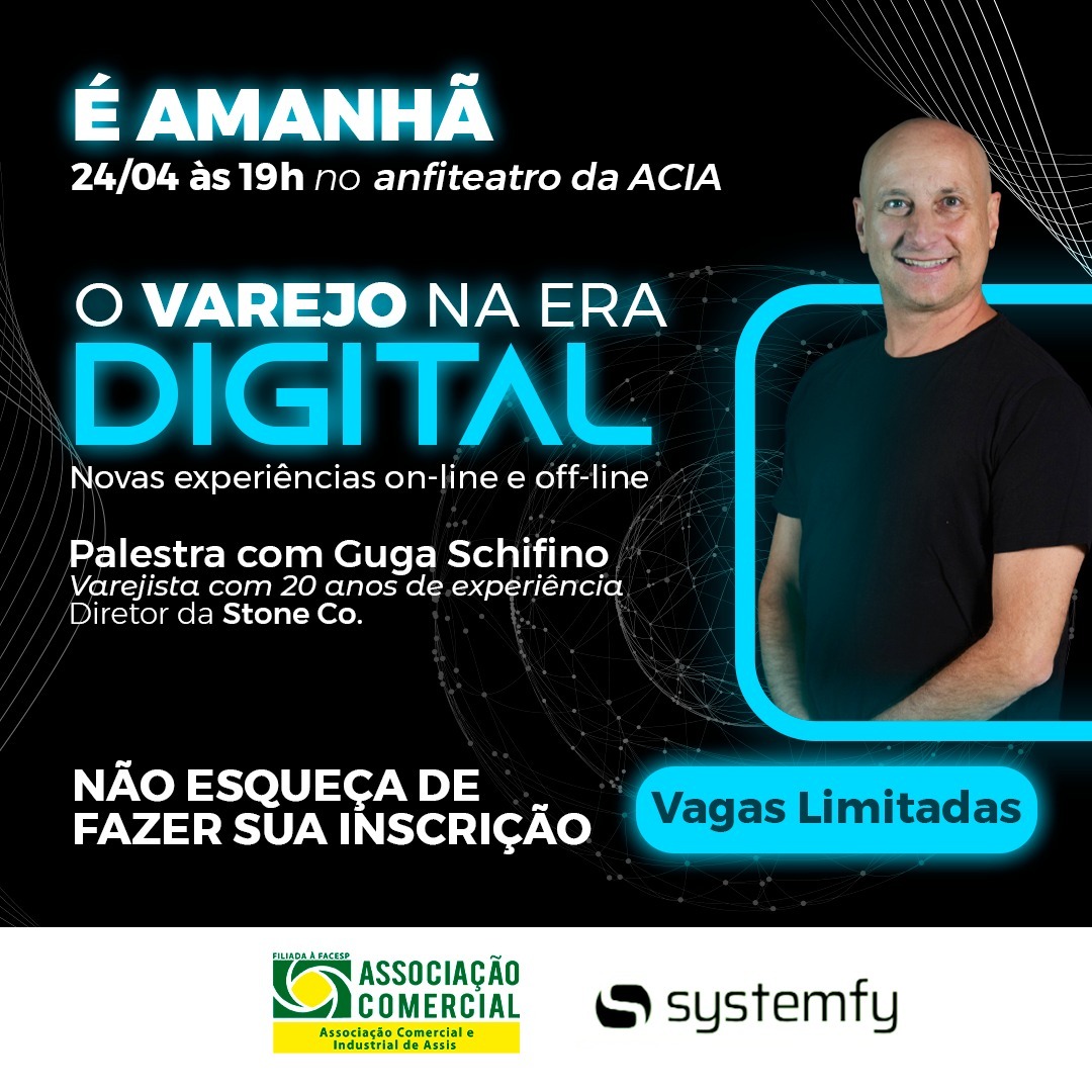 Na quarta-feira (24) tem palestra 