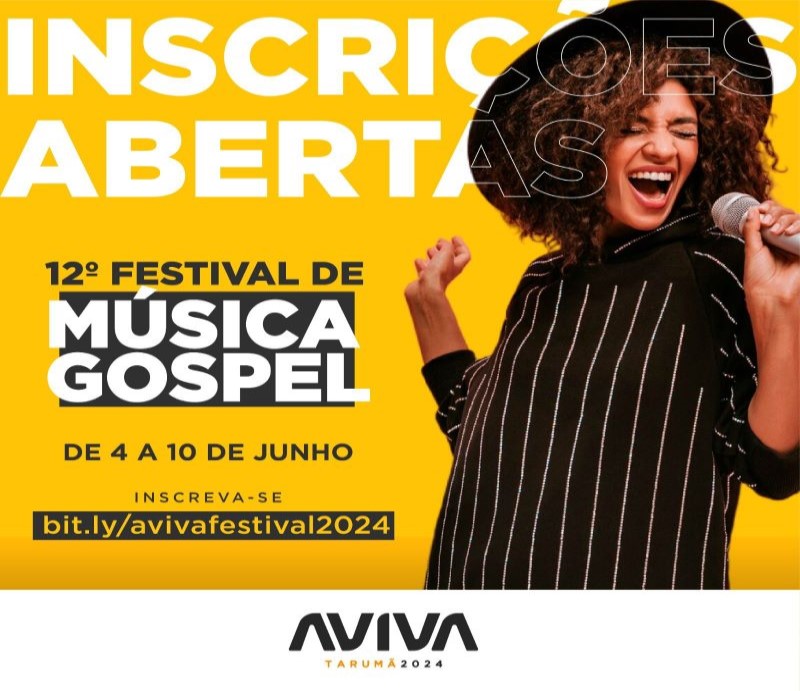 Abertas as inscrições para o XII Festival de Música Gospel de Tarumã