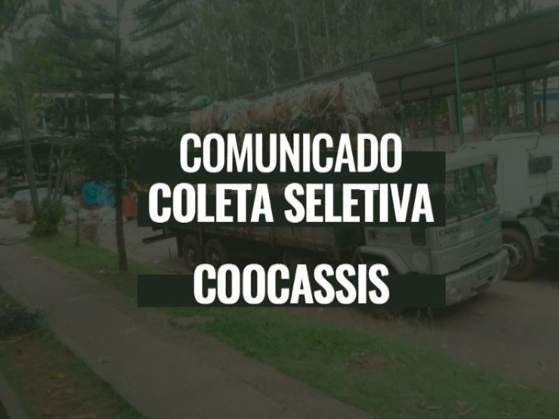 Coleta seletiva está sendo realizada no período da tarde esta semana
